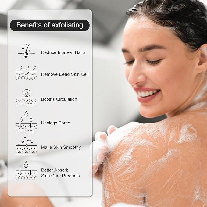 Exfoliating Glove, Korean Exfoliating Mitt Body Scrubber Exfoliator, 3 Pack - Image 3