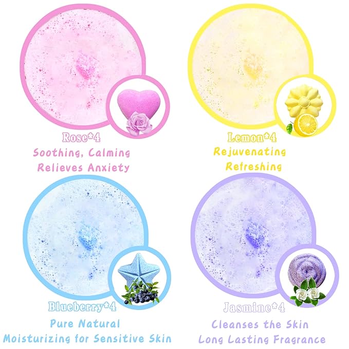 Lanwexy Bath Bombs, 32 Pack Foot Soak - Image 4