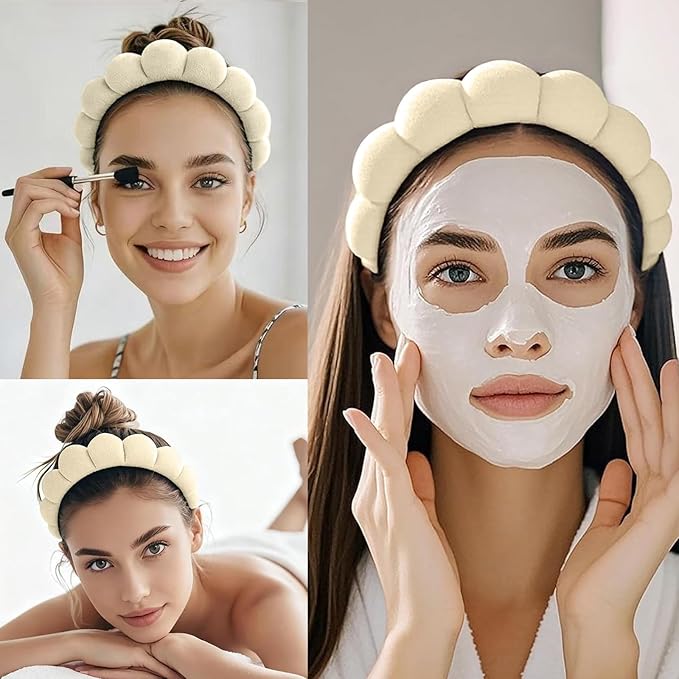 Spa Headbands for Washing Face Makeup Skin Care Women Bubble Facial Beauty - Image 5