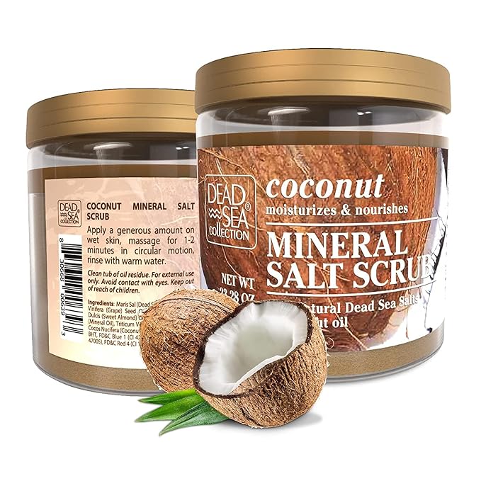 Dead Sea Collection Coconut Salt Scrub – Exfoliating Body Scrub - Image 9