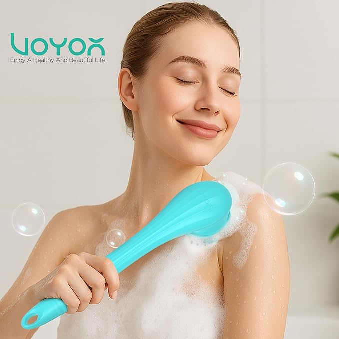VOYOR Electric Body Brush Back Scrubber Silicone Body Scrubber Two-Way Rotating - Image 7