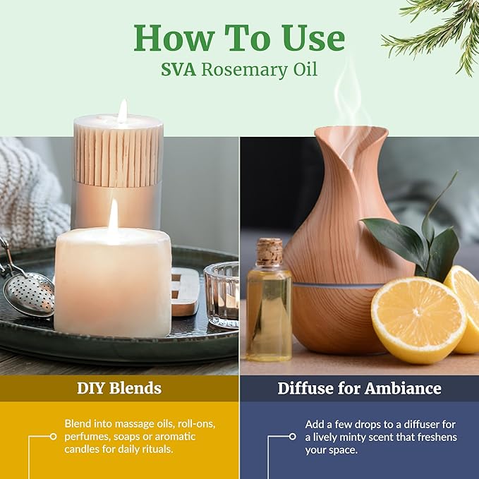 SVA Rosemary Essential Oil – 1 Fl Oz – 100% Natural Rosemary Oil - Image 6