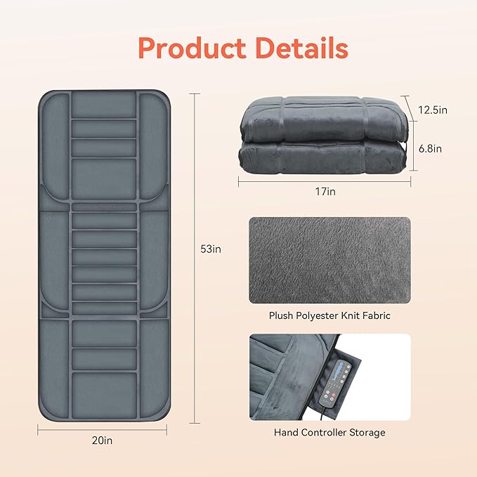 CuPiLo Massager Pad with Heat, Gifts - Image 7