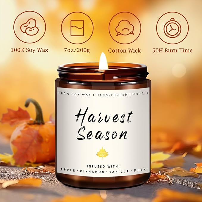 Auelife Fall Candle Set | 4 Pack Scented Candles - Image 5