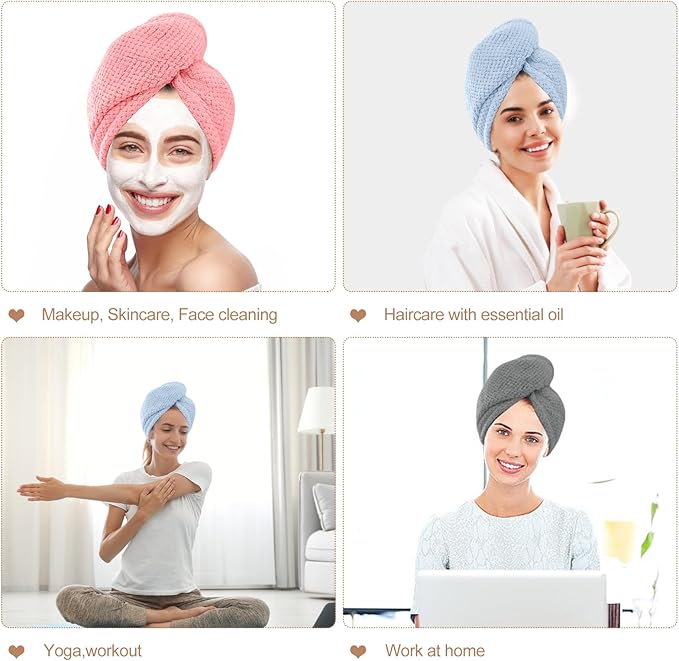 OEAGO Microfiber Hair Towel for Women: Gifts for Teen Girls Kids Girlfriends - Image 7
