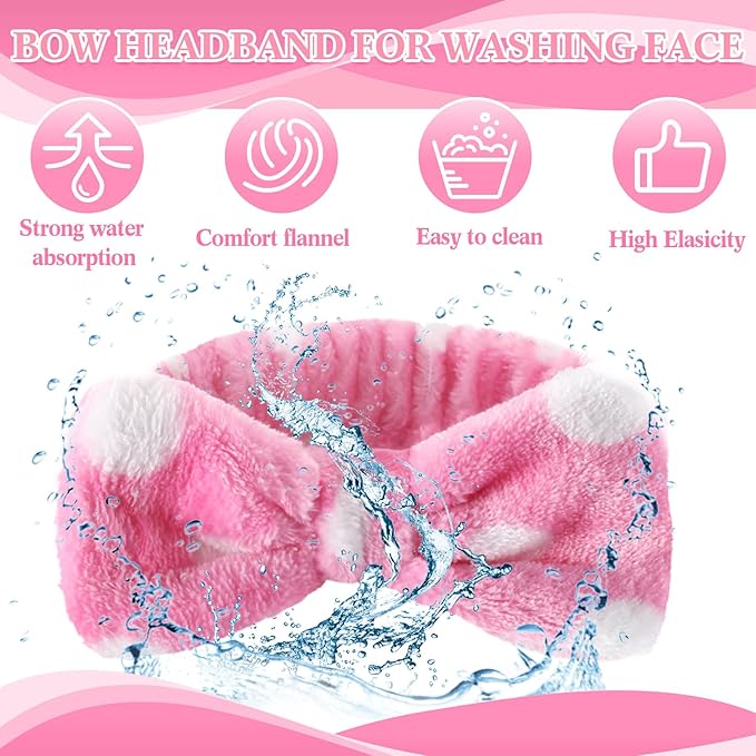 50 Pcs Pink Spa Headband Bulk Spa Sleepover Party Supplies - Image 5