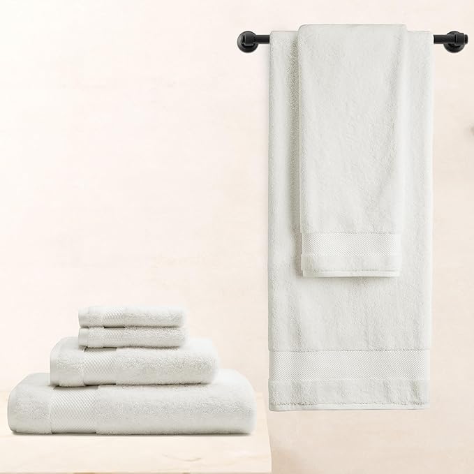 BIOWEAVES 100% Organic Cotton 700 GSM Plush 6-Piece Towel Set GOTS Certified - Image 6