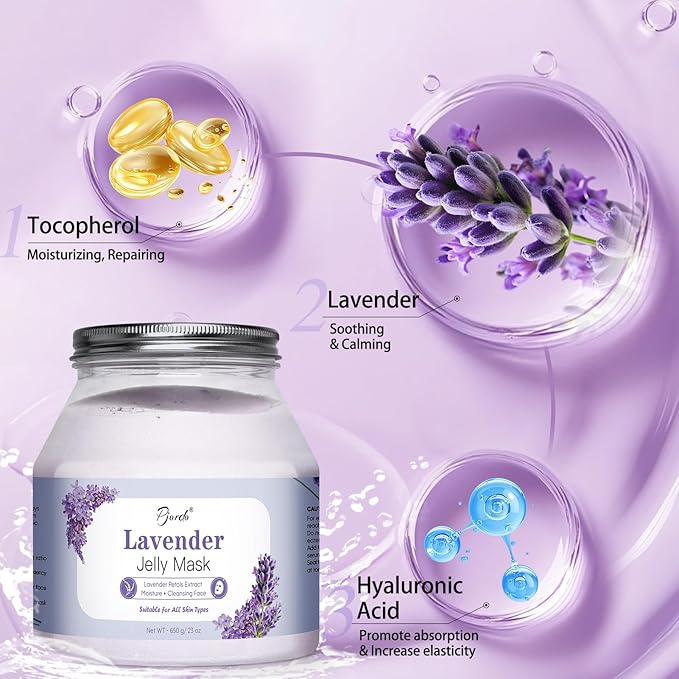 Pjordo Jelly Masks for Facials Professional, Lavender Jelly Mask Powder - Image 3