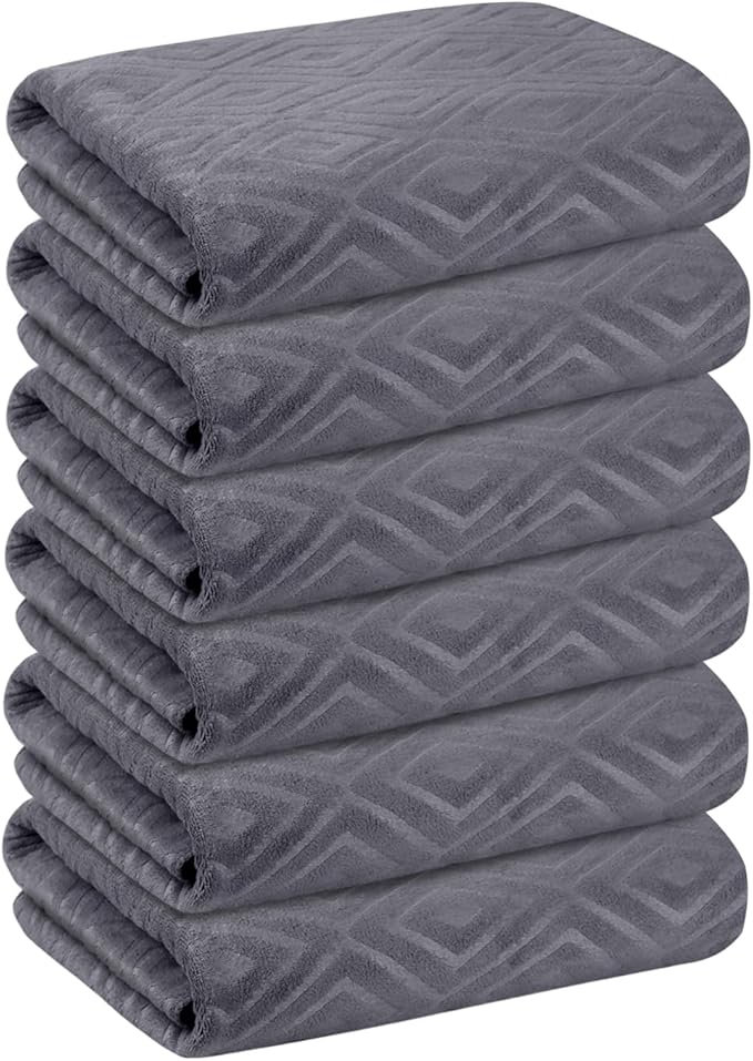 JML Bath Towel, Microfiber Bath Towels Set 6 Pack - Image 2