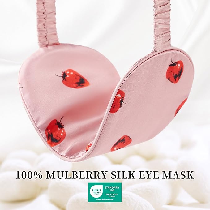 THXSILK Sleep Mask 100% 19 Momme Pure Mulberry Silk Super Smooth Cooling - Image 2