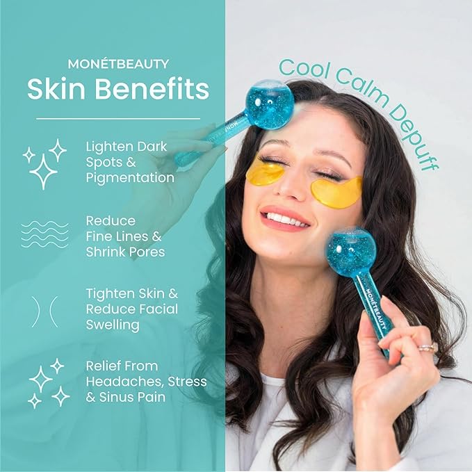 MonétBeauty Ice Globes for Face, Freezer Safe and Highly Effective Facial - Image 2