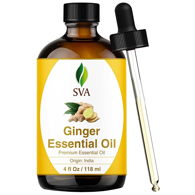 SVA Ginger Essential Oil – 4 Fl Oz – 100% Natural Ginger Oil by SVAORGANICS
