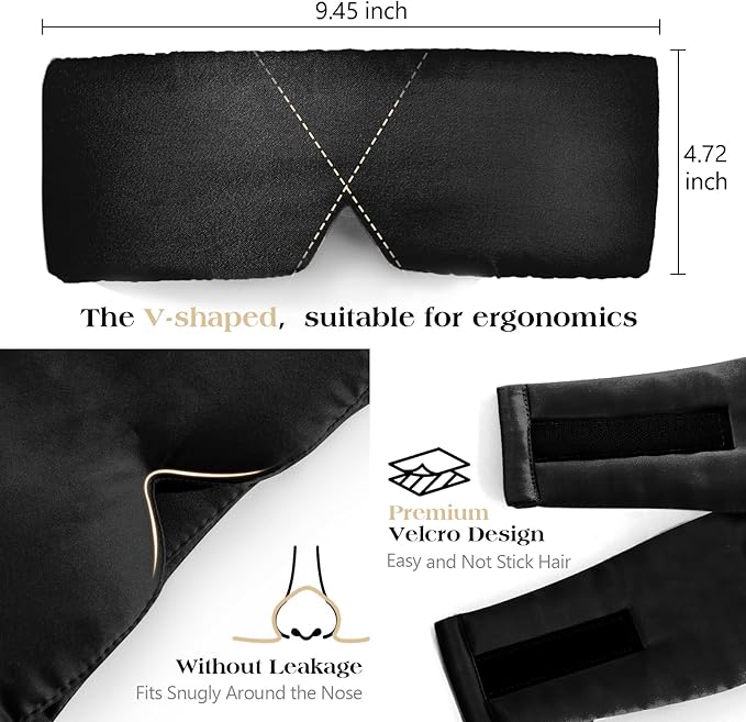 100% Mulberry Silk Sleep Mask, Comfortable Soft - Image 5