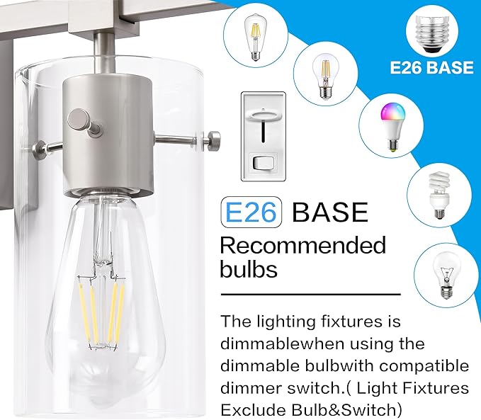 SOLFART 4 Light Bathroom Vanity Lights Bathroom Lights Over Mirror Vintage Bath - Image 7