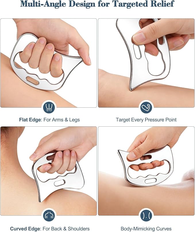 airogym 2 in 1 Stainless Steel Gua Sha Massage Tool - Image 4
