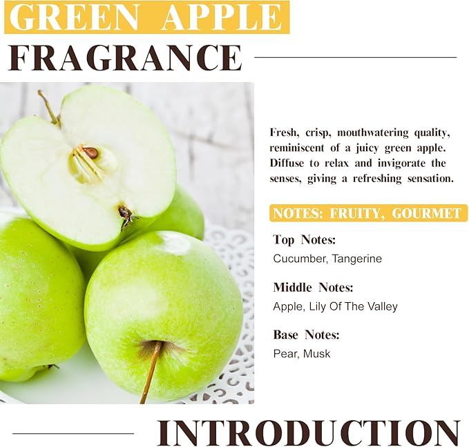 EUQEE Green Apple Fragrance Oils, 2.02 Fl oz / 60ml Essential Oils - Image 3