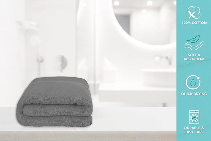 Medium Bath Towels Pack of 6 – 24x48 Inches – Soft, Quick Dry & Highly - Image 7
