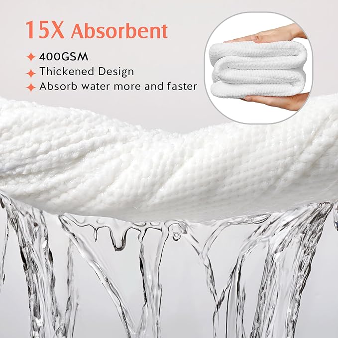 YFONG 2 Pack Microfiber Hair Towel Wrap - Image 2