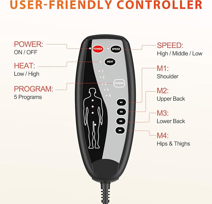 Back Massager for Chair, Massage Chair Pad Helps Relax Muscle and Relieve Pain - Image 6