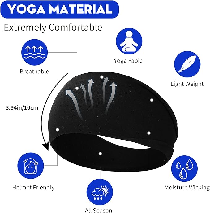 RITOPER Wide Headbands for Women Non Slip, Workout Yoga Running Womens Headband - Image 6