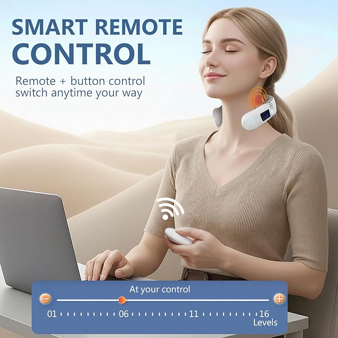 Neck Massager with Heat, Portable Cordless Neck Massager, Best Gifts - Image 5