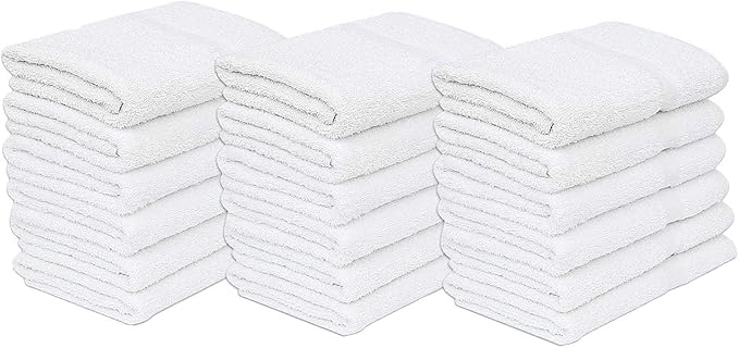 GOLD TEXTILES 120 White Economy Bath Towels Bulk Cotton Blend - Image 7