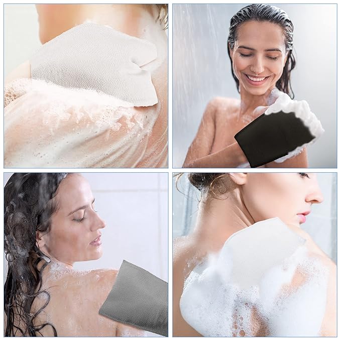 Tatuo 12 Pieces Korean Exfoliating Mitt Glove Italy Towel Body Skin Scrubber - Image 6