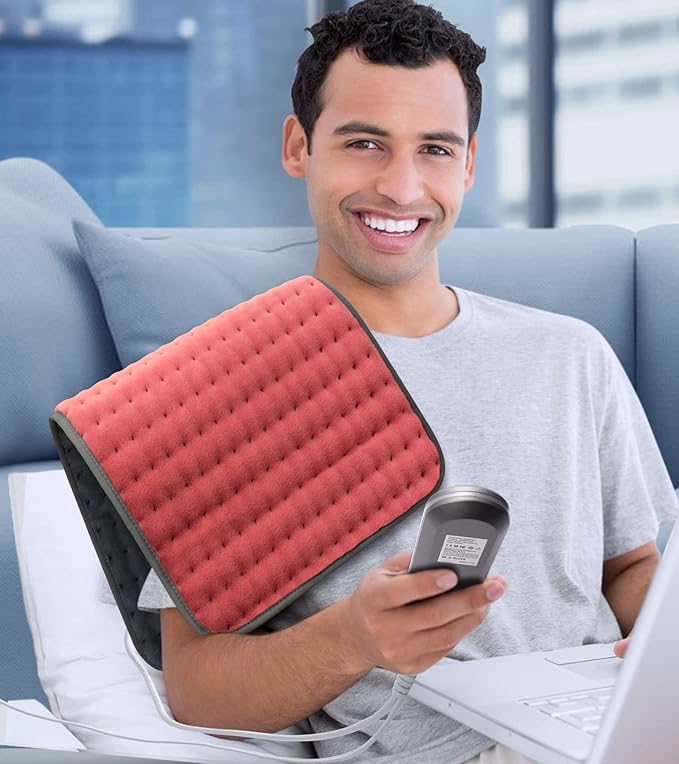 VALGELUIK Heating Pad for Back, Neck & Shoulder Pain Relief – 12"x24" Electric - Image 2