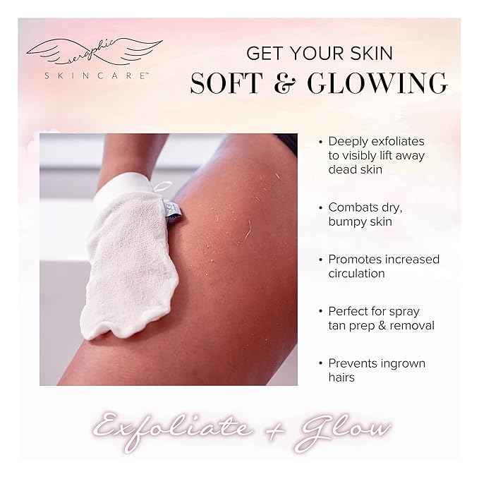 Seraphic Skincare Divine Glow Exfoliating Mitt – 100%, Bleach-Free Vegan - Image 5