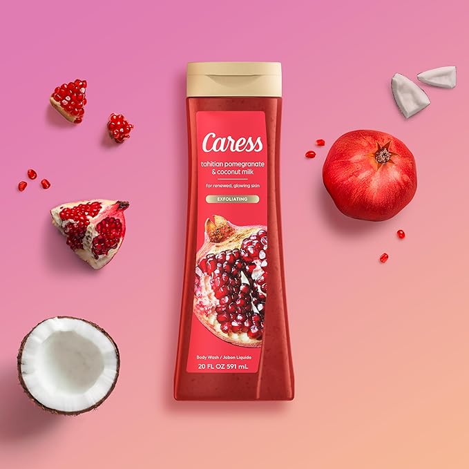 Caress Body Wash, Tahitian Pomegranate & Coconut Milk, Moisturizing Body Wash - Image 4