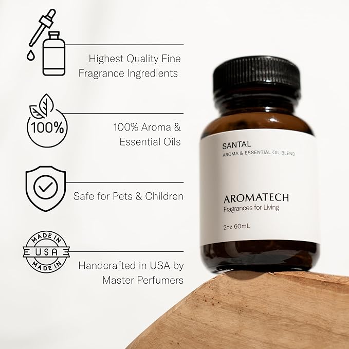 AromaTech Santal Aroma Essential Oil Blend: Luxury Hotel Inspired Aromatherapy - Image 4