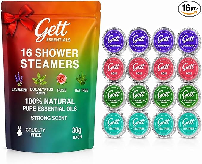 GETT Shower Steamers Aromatherapy 16 Pack – Strong Scent, Long Lasting Shower by Unknown
