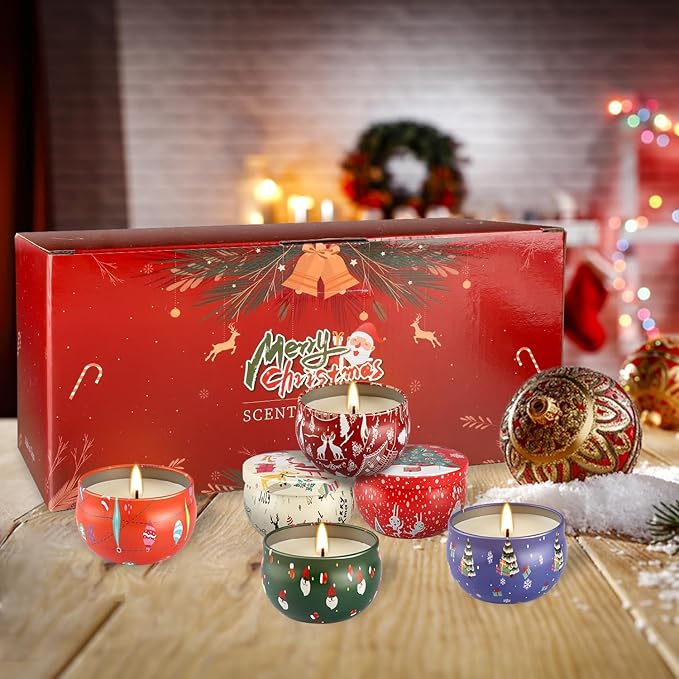 24 Packs Christmas Scented Candles Gift- Aromatherapy Candle-2.5oz Soy Wax-Long - Image 8