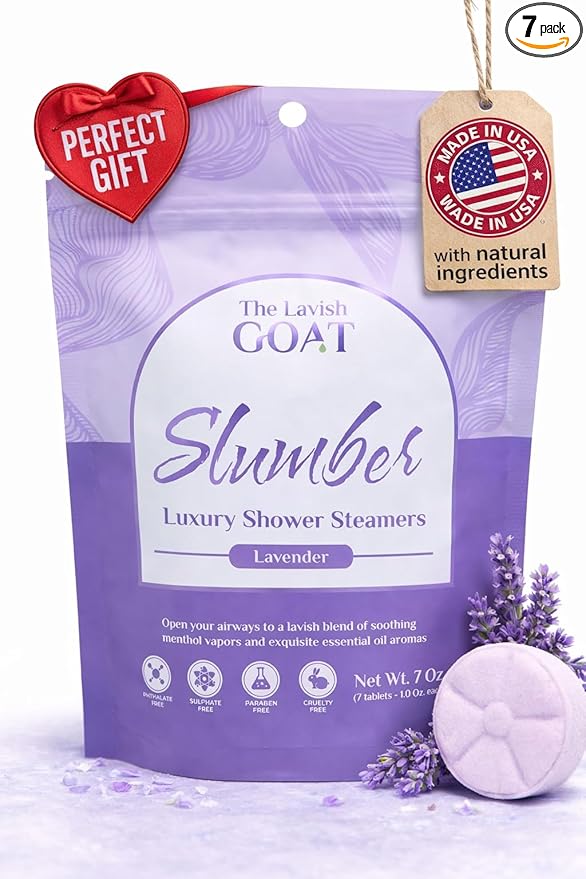 TLG Slumbers Shower Steamers Aromatherapy 7 Pack – USA Made by TheLavishGoat