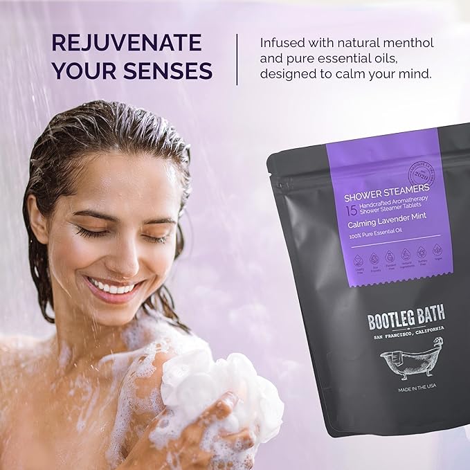 Shower Steamers Aromatherapy Lavender 8 Pack, 100% Pure Essential Oil, All - Image 3