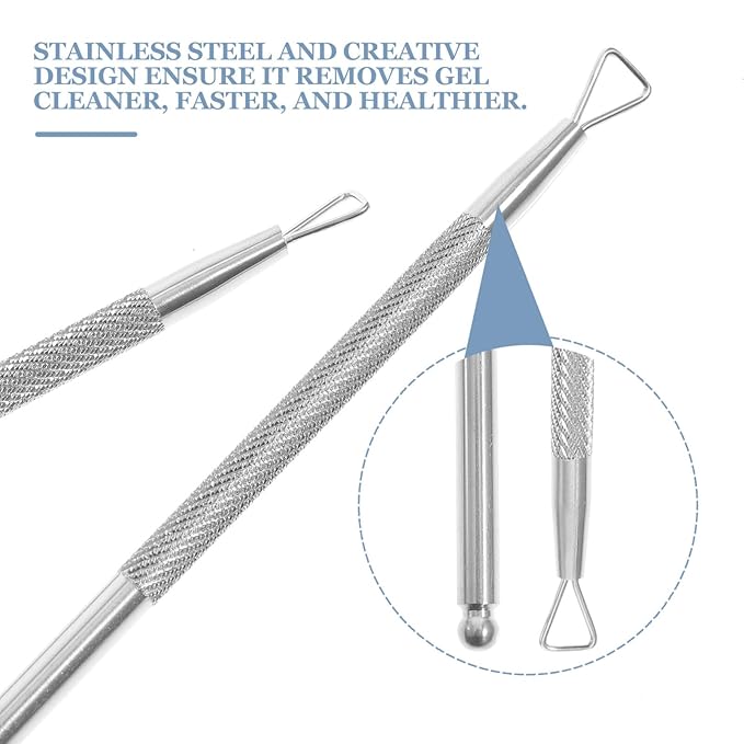 Beavorty 4 Pcs Cuticle Pusher Tool triangle cuticle peeler scraper nail cuticle - Image 3