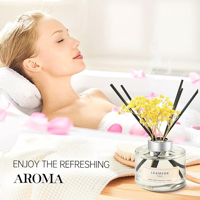 Reed Diffuser Sets Home Fragrance Essential Oil Diffuser Freesia Scent- 7 oz - Image 5