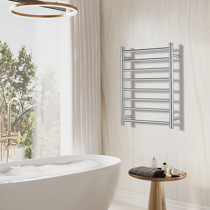 Towel Warmer Bathroom Wall Mounted Drying Rack Plug-in Electric Heated Towel - Image 6