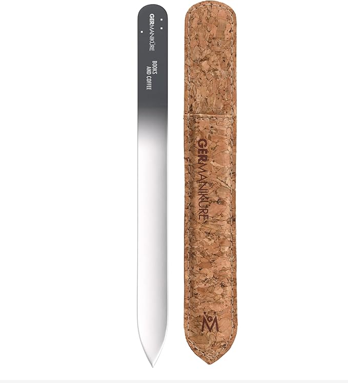 GERMANIKURE Glass Nail File in Cork Sleeve by GERMANIKURE
