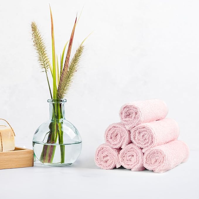 Amazon Basics washcloth for Bathroom, 100% Cotton Extra Absorbent, Fast Drying - Image 8