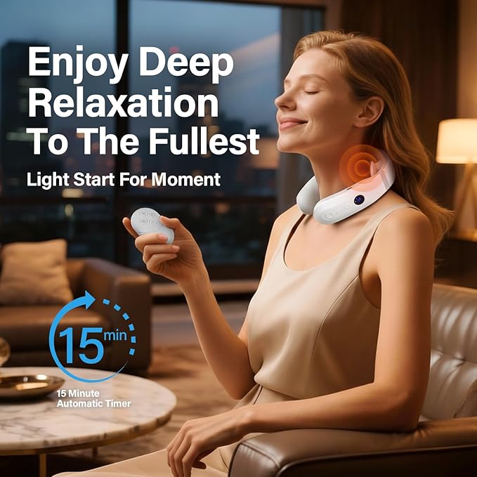 AiRunTech Neck Massager with Heat, Portable Electric Neck Massager with Heat - Image 2