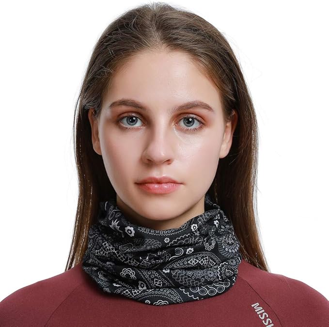 Venswell Neck Gaiter Face Mask Men Women, Seamless Bandana Rave Face Cover - Image 3