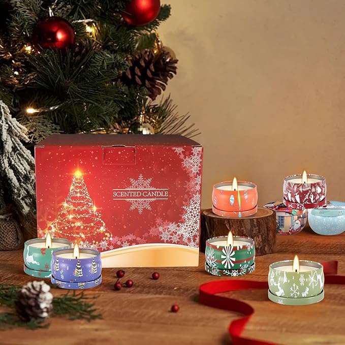 36 Packs Christmas Scented Candles, 2.5oz Smokeless Clean Burning Soy Wax - Image 7