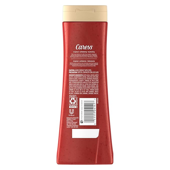 Caress Body Wash, Tahitian Pomegranate & Coconut Milk, Moisturizing Body Wash - Image 2