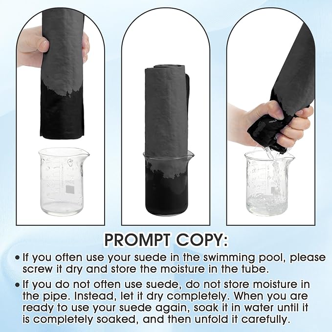 SmoothNovelty 2 Pack Swim Chamois Towel Water Absorbent Quick Dry Towel Shammy - Image 5