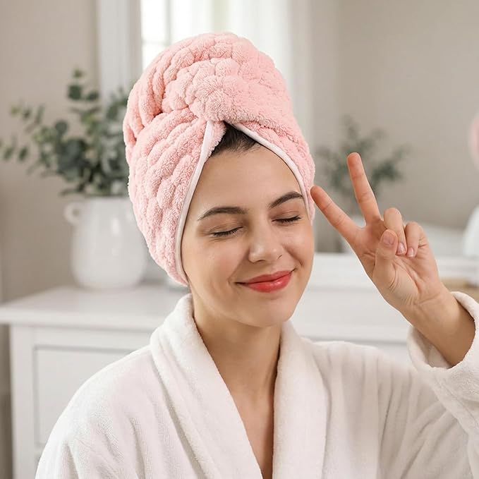 REDKISS 3 Pack Microfiber Hair Towels - Image 5