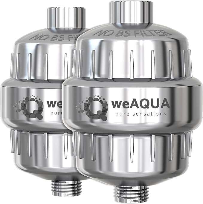 weAQUA Heavy Duty Shower Filter Family 2 PACK – 99% Removal by weAQUA
