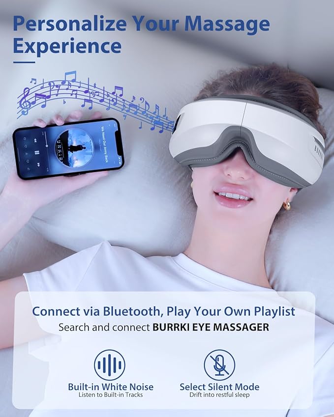 Eye Massager with Heat & Bluetooth Music, Mothers Day Birthday Gifts - Image 5