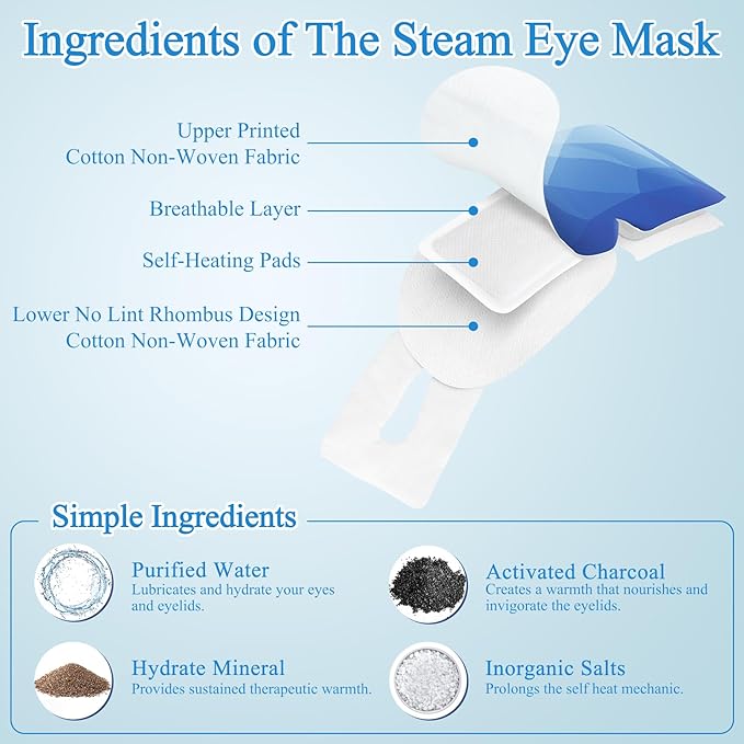16Packs Steam Eye Mask, Heated Eye Mask - Image 4