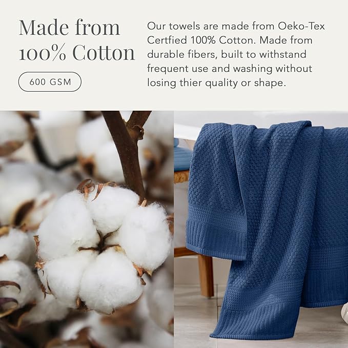 NY Loft 100% Cotton 2 Pack Bath Sheet Towel Set | Super Soft & Absorbent - Image 4